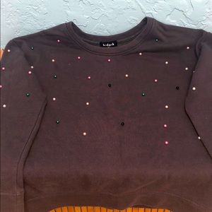 Bead/Perl grey crew next sweatshirt
